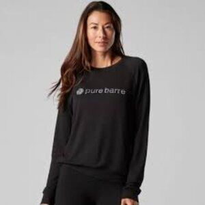 Tavi Noir Pure Barre Camo Logo Sweatshirt Black Size Large